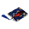 Chinese Brocade Tassel Zipper Jewelry Bag Gift Pouch ABAG-F005-08-4