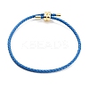 Braided Round Imitation Leather Bracelets Making BJEW-H610-03G-2