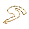 5MM 304 Stainless Steel Oval Link Chain OT Necklaces for Women NJEW-A059-04G-2
