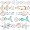 2 Bags 2 Styles Resin & Alloy Alligator Hair Clips AJEW-CY0001-39B-1