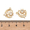 Brass Pave Cubic Zirconia Moon with Sun Charms KK-A286-03G-3