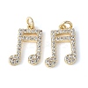 Brass Micro Pave Clear Cubic Zirconia Pendants KK-H449-85C-G-RS-1