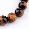 Natural Tiger Eye Round Beaded Stretch Bracelets BJEW-JB02271-03-2