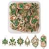 36Pcs 6 Styles Alloy Enamel Connector Charms FIND-FS0004-46A-1
