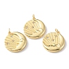 Rack Plating Brass Micro Pave Cubic Zirconia Pendants KK-F852-04G-3