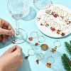 20Pcs 20 Styles Christmas Theme Alloy Enamel Wine Glass Charms HJEW-HS00082-7