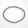 Non-Magnetic Hematite Stretch Bracelets BJEW-J101A-01-1