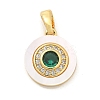 Brass Micro Pave Cubic Zirconia Pendents KK-M303-02G-02-1