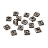 Brass Rhinestone Spacer Beads RB-A013-6x6-01B-NF-3