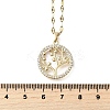 Brass Micro Pave Clear Cubic Zirconia Tree of Life Pendants NJEW-H066-01G-G-3
