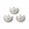 Rack Plating Brass Micro Pave Cubic Zirconia Pendants KK-K165-14P-1