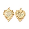 Rack Plating Brass Micro Pave Cubic Zirconia Pendants KK-I699-17G-1