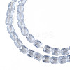 Electroplate Transparent Glass Beads Strands EGLA-N002-32-F01-3
