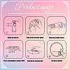 Waterproof Reflective Plastic Mirror Stickers DIY-WH0668-009-4