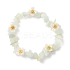 Natural New Jade Beaded Stretch Bracelets for Women BJEW-JB12315-02-2