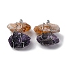 Natural Mixed Gemstone Nuggets Big Pendants G-K338-43P-2