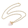3Pcs Acrylic Rhinestone Pendant Necklaces NJEW-JN05442-03-4
