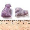 Natural Lepidolite/Purple Mica Stone Carved Dog Figurines DJEW-L023-A08-3