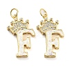 Brass Micro Pave Clear Cubic Zirconia Pendants KK-G498-01F-02-1