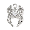 Brass Pave Clear Cubic Zirconia Pendants KK-L238-02P-1