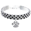 Adjustable 3-Row Brass Crystal Rhinestone Cup Chain Pet Collars ANIM-PW0004-19A-03-1