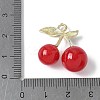 Cherry Opaque Resin 3D Fruit Pendants RESI-V002-03A-3