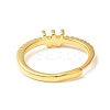 Clear Cubic Zirconia Initial Letter Adjustable Ring RJEW-C052-01G-W-3