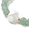 Natural Green Aventurine & Synthetic Hematite Stretch Bracelet BJEW-M236-01F-3