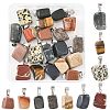 20Pcs 10 Styles Natural & Synthetic Mixed Gemstone Pendants G-FS0005-93P-02-1