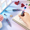 2Pcs Polymer Clay Rhinestones Ball-Point Pen OFST-TA0001-03E-5