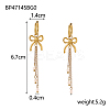 304 Stainless Steel Hoop Dangle Earrings STAS-OY003-65G-2