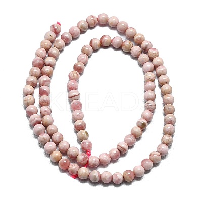 Round Natural Rhodochrosite Bead Strands LS-G-F289-21-4mm-1