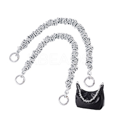 Zinc Alloy Twisted Ring Chain Bag Handles FIND-WH0436-47P-1