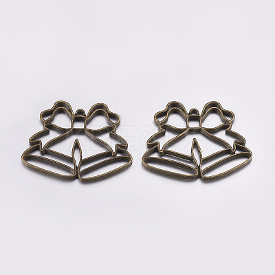 Tibetan Style Alloy Open Back Bezel Pendants PALLOY-L203-03AB-1