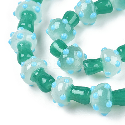 Handmade Lampwork Beads Strands X-LAMP-N024-09F-1