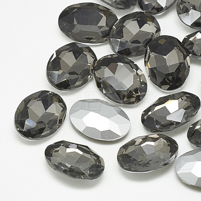 Pointed Back Glass Rhinestone Cabochons RGLA-T080-6x8mm-03-1