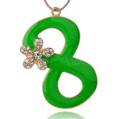 Golden Alloy Enamel Big Pendants ENAM-J086-01G-1