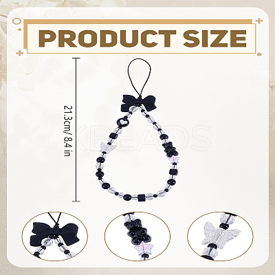 1Pc Acrylic Beaded Mobile Straps for Women AJEW-LP0004-51-1