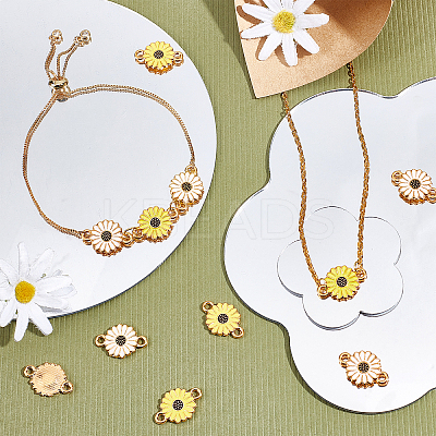 50Pcs 2 Colors Golden Tone Alloy Connector Charms FIND-CA0004-55-1