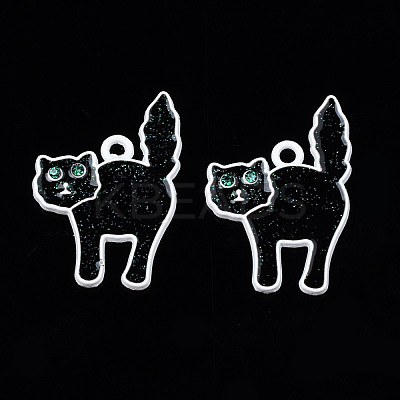 Spray Painted Alloy Enamel Pendants PALLOY-N164-005A-1