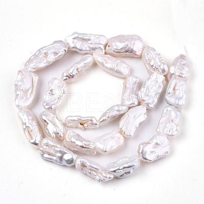 Nuggets Natural Baroque Pearl Keshi Pearl Beads Strands PEAR-Q004-34-1