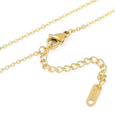 Ion Plating(IP) 304 Stainless Steel Crystal Rhinestone Heart Pendant Necklaces for Women NJEW-K276-16G-1