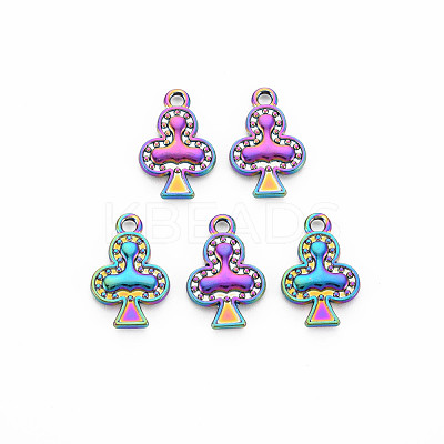 Rack Plating Rainbow Color Alloy Pendantsd PALLOY-S180-375-1