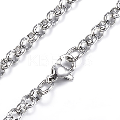 Tarnish Resistant 304 Stainless Steel Necklaces NJEW-E080-01P-1