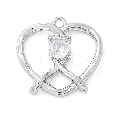 Brass Micro Pave Cubic Zirconia Pendants ZIRC-P122-01D-P01-1