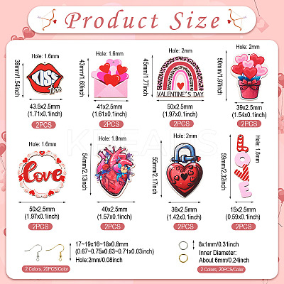DIY Valentine's Day Earring Making Kit DIY-TA0006-51-1