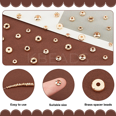 180Pcs 9 Styles Brass Spacer Beads KK-PH0005-68-1