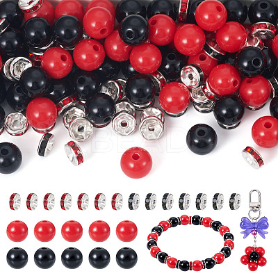 100Pcs 2 Colors Opaque Acrylic Beads MACR-TA0002-52-1
