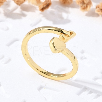 Brass Cuff Rings for Women RJEW-U044-I-1