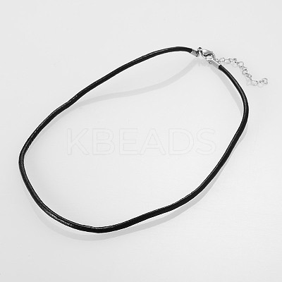 Cowhide Leather Cord Necklace Making NJEW-JN01256-02-1